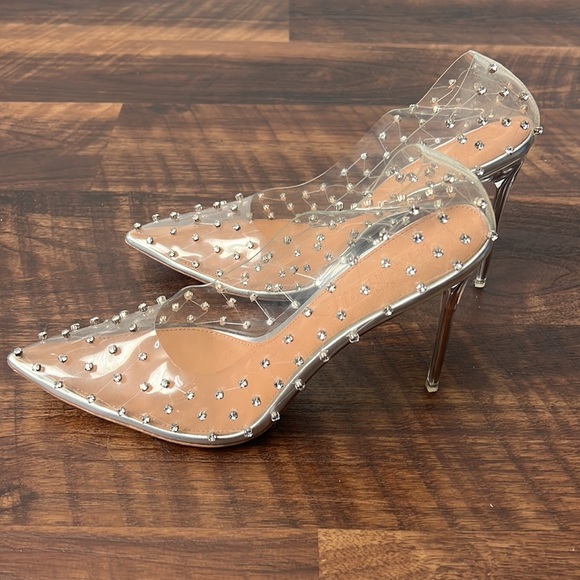 I AM JENNIFER LE Beyonce X Glacier Glass Slipper Heels size 43/13 - Picture 6 of 12